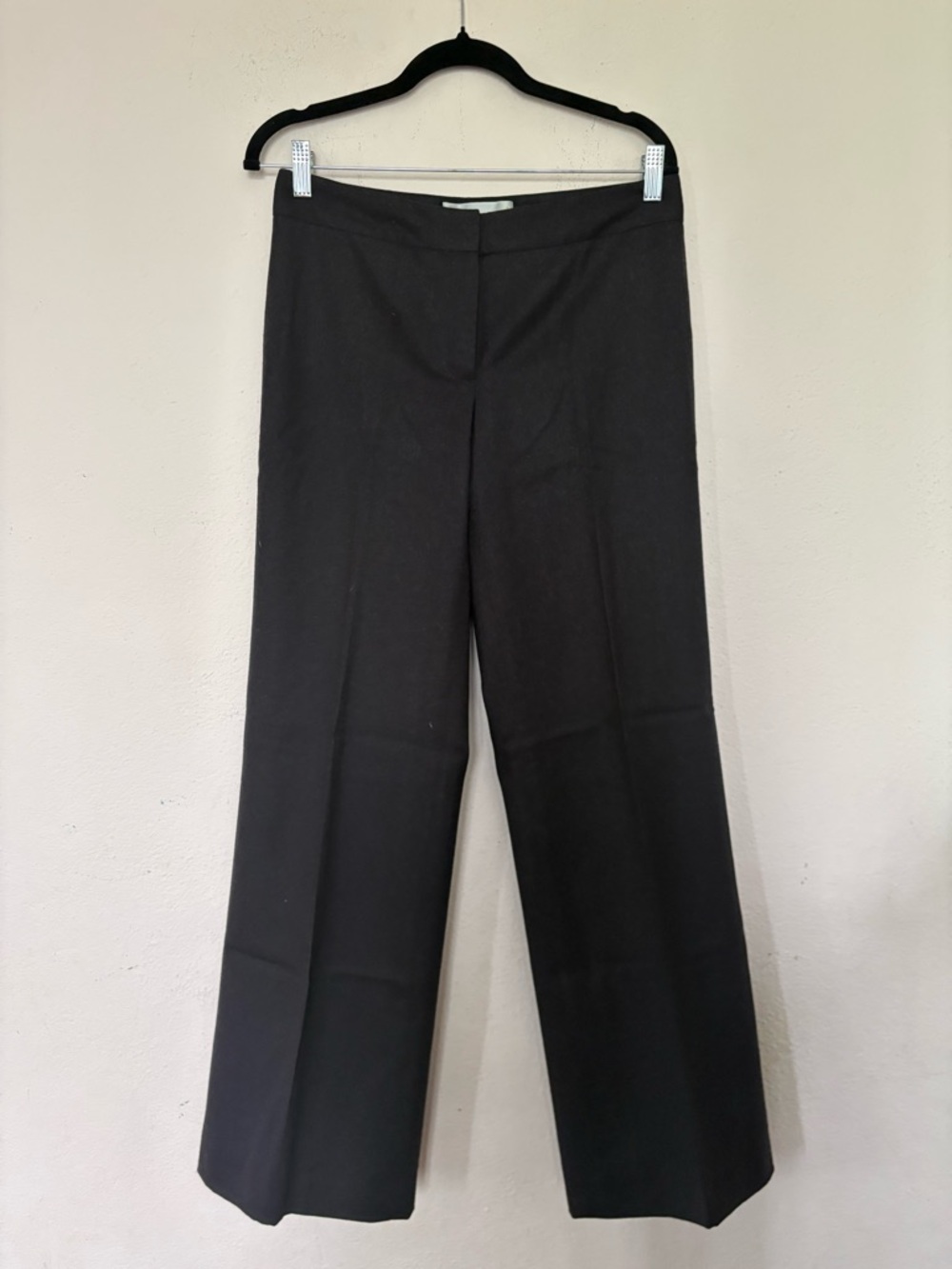 Beth Bowley Black Wide-Leg Dress Pants